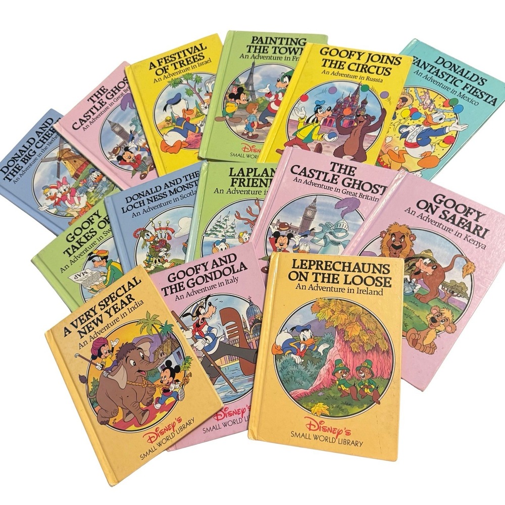 Vintage Disney's Small World Library Countries Kids Books Lot of 14